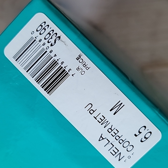 ✨️Metallic Rose gold Copper Rhinestone Platform sandal size 6.5 Nella - Picture 8 of 8